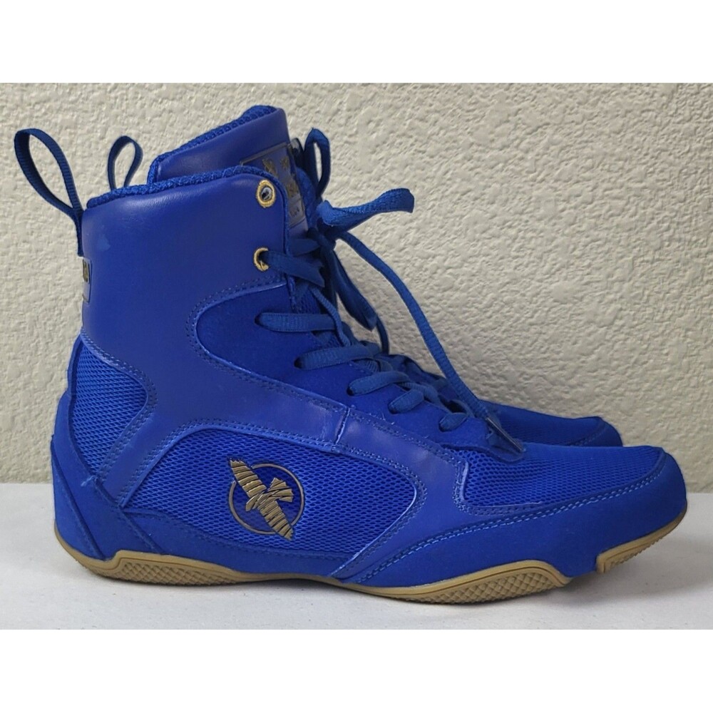 Hayabusa Pro Boxing Shoes Lace Up Blue Mens Size 8 EUC